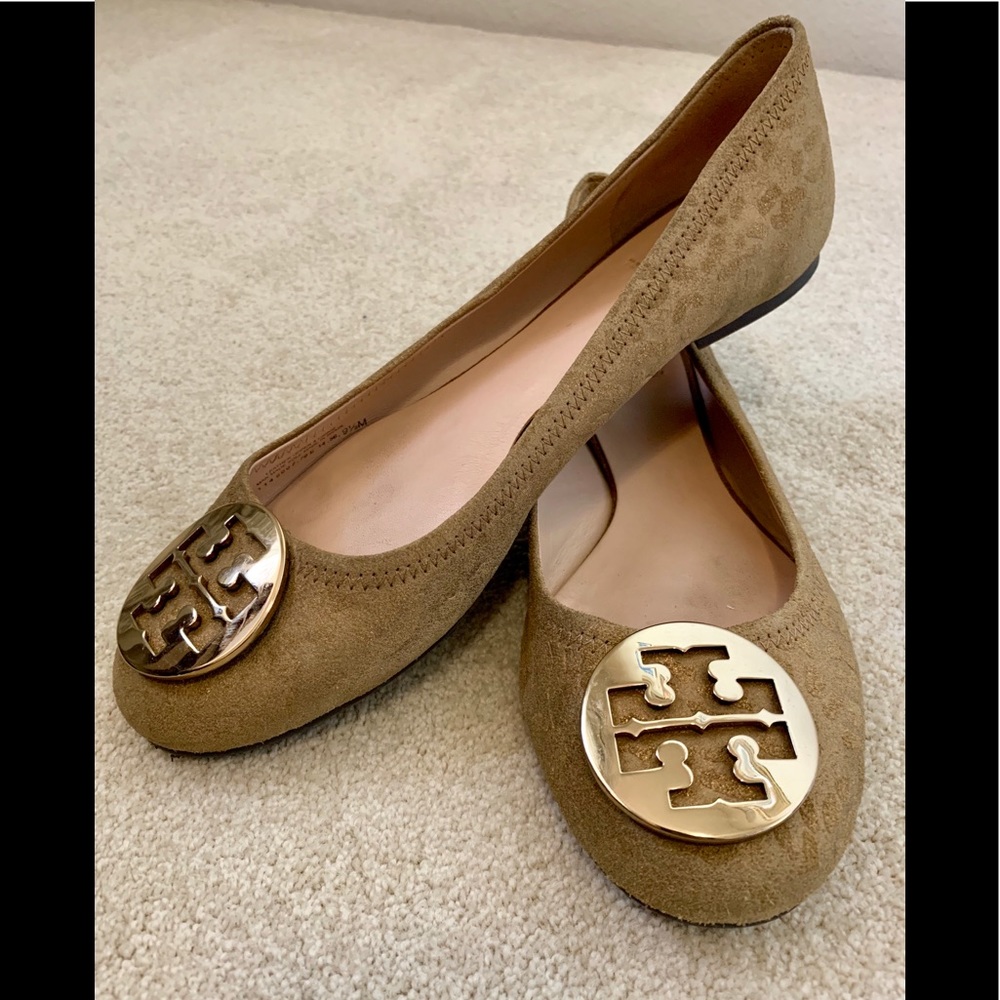 Tory Burch Metallic Cheetah Print Reva Ballet Flat